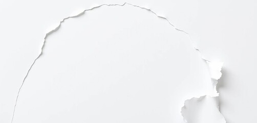 Naklejka premium Jagged edges of white paper, torn from a larger sheet, revealing a textured surface, edge, grunge