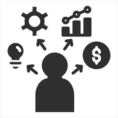 Entrepreneur Icon Single Vector Collection 