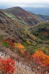 栃木県　紅葉真っ盛りの那須岳
