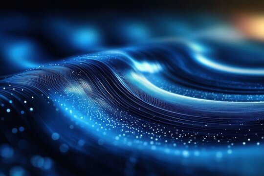 smooth- curved blue design with blurred lines- creating a visually captivating and dynamic composition that evokes a sense of modernity and innovation in technology background