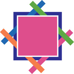 Abstract Frame with Paint Strokes