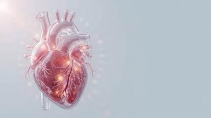 Abstract human heart. Heart anatomy. Healthcare medical concept. AI