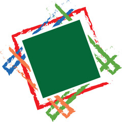 Abstract Frame with Paint Strokes