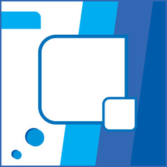 Abstract Blue and White Graphic Design Template
