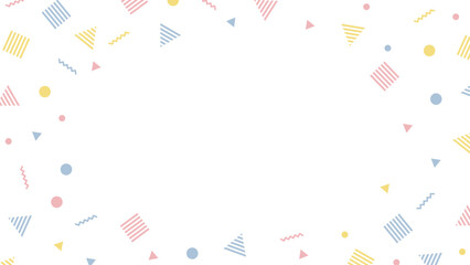Pastel Geometric Frame Background with Copy Space