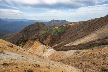栃木県　紅葉真っ盛りの那須岳
