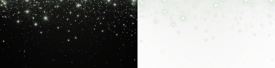 Sparkling bokeh overlay on black and white backgrounds, creating a dreamy atmosphere for design projects, enhancing visual storytelling with captivating textures and effects