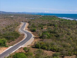 Building new road next to beach