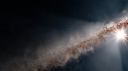 A celestial tapestry of swirling cosmic dust and starlight, perfect for Galactic Tick Day celebration or Cosmic Queries festival