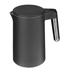 Black matte modern kettle pouring hot beverage