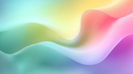 Soft Pastel Color Gradient Background with Smooth Fluid Waves and Abstract Flow