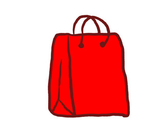 red shopping bag