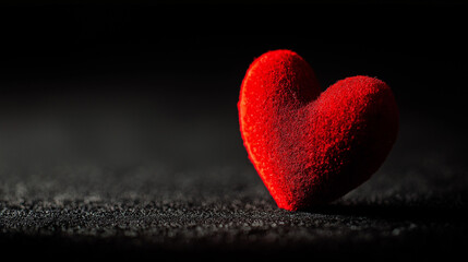 adoration. A red heart symbol stands out against a textured black background with a warm glow. wellbeing guides, coaching materials, designed for coaching and self-improvement content.