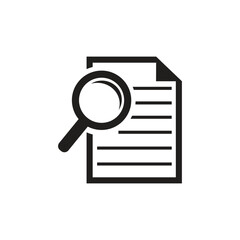 magnifying glass on the paper