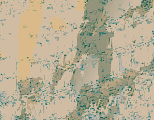 Abstract painting with beige, green and brown colors, modern art concept