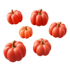 orange pumpkin, PNG,isolated,no background,assets,3d,clay,render,illustration,toycore