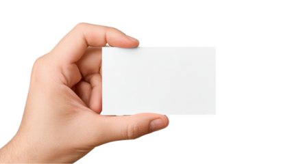 Hand Holding Blank Business Card: Space for Your Brand and Message