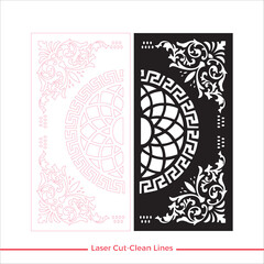 Laser Cut Decoration Template – Elegant Floral Style