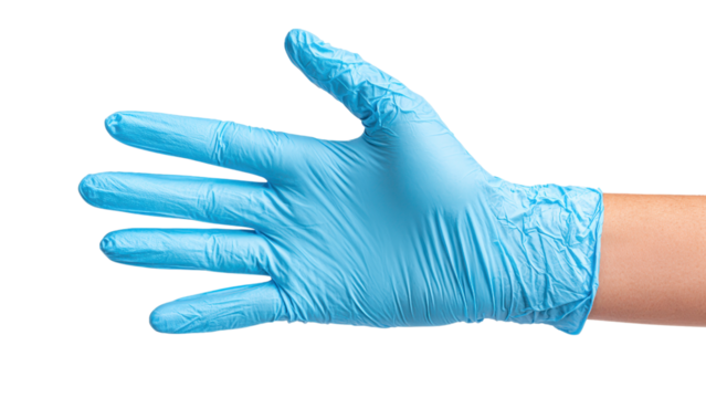 Blue Latex Glove - Hand Protection for Medical & Industrial Use