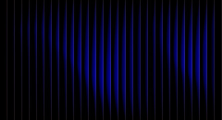 Abstract blue and black gradient light wave lines background with glowing vertical stripes and...