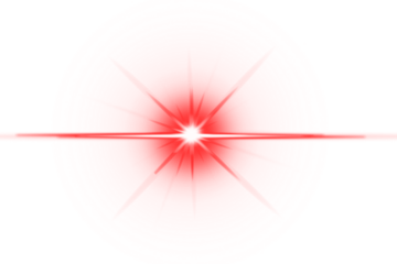 Red Laser Beam Light Effect with Sparkling Lens Flare on Transparent Backdrop Illustration Graphics