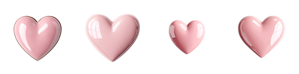 Set of Pink Heart Candy Valentine's Day Sweets