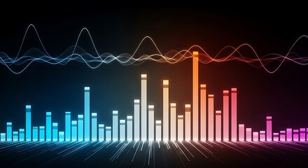 Colorful Sound Wave Visualization with Dynamic Light Display.
