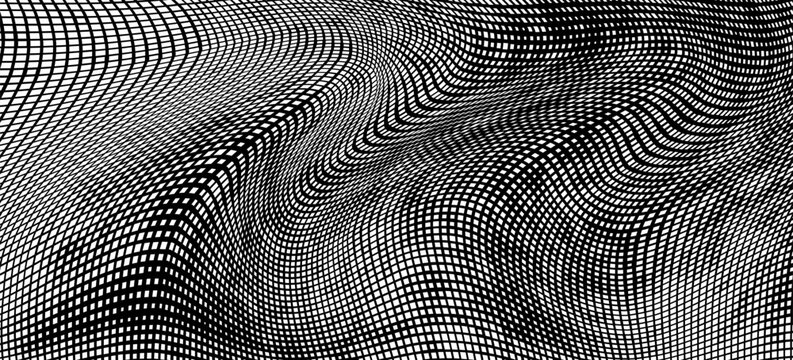 Point wave noise texture. Abstract dot background. Technological cyberspace background.