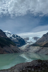 Panoramic of the Calluqueo Glacier near Cochrane, Chilean Patagonia