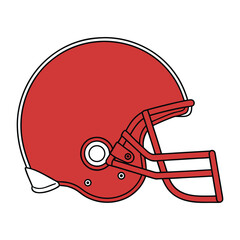 Fototapeta premium American football helmet sports equipment protective gear red team uniform athlete
