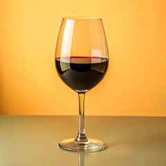 Realistic glass of red wine close up isolated on white background