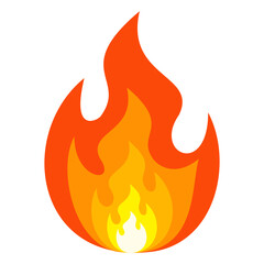 Fire emoji vector symbol sign in flat style. vector illustration of flame