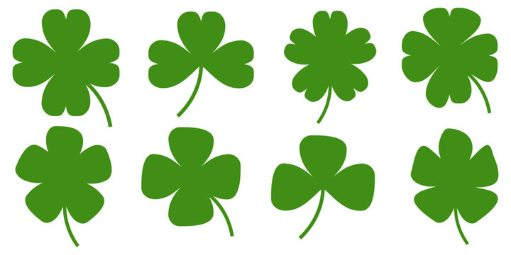 Clover leaf illustration in flat style. Clover leaf vector design symbolizes trust, hope, love, and good luck.