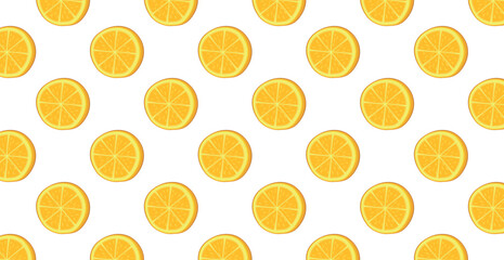Panoramic orange ring pattern on white background - Vector illustration