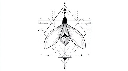 Geometric floral design