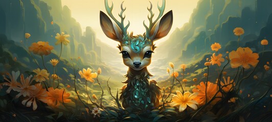 A Rice fields , a small creature made of glass that is sitting in the palm of your hand,generative AI