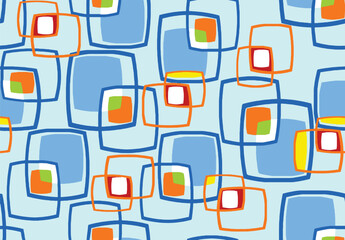 seamless pattern with blue squares