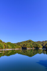 秋　宮城県の二ツ石ダム　
