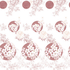 seamless pattern with christmas balls
