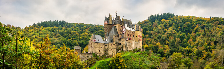 Elz castle in autumn season in Burg, Elz, Germany