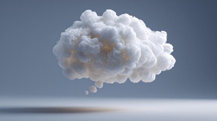 Fluffy white cloud shape