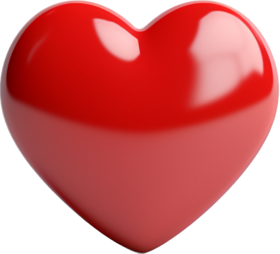 red heart isolated on white - Powered by Adobe
