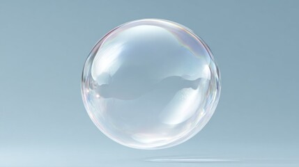 Single clear soap bubble