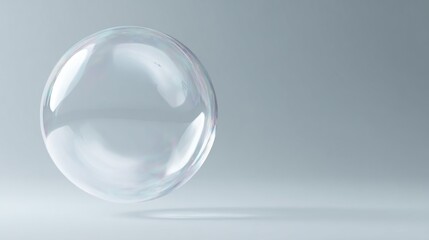 Single clear soap bubble