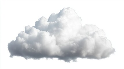 A fluffy white cloud against a clear background, evoking a sense of calm and tranquility.