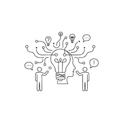 innovation and teamwork icon set