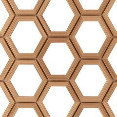 Honeycomb Pattern A Geometric Wooden Design with Hexagonal Cells and Natural Texture