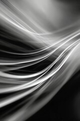 Obraz premium Dynamic abstract waves in motion blur, conveying a sense of speed and energy with vivid colors and flowing forms.