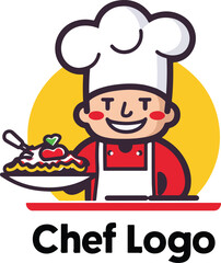 chef with food logo