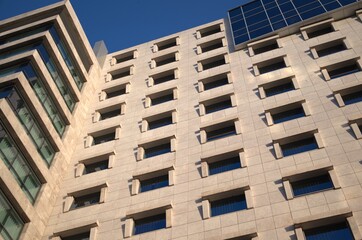 Fototapeta premium modern office building with blue sky